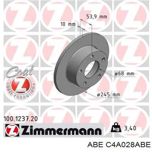 Гальмівні диски C4A028ABE ABE