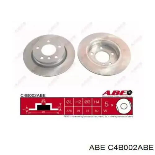 C4B002ABE ABE Дискові гальма