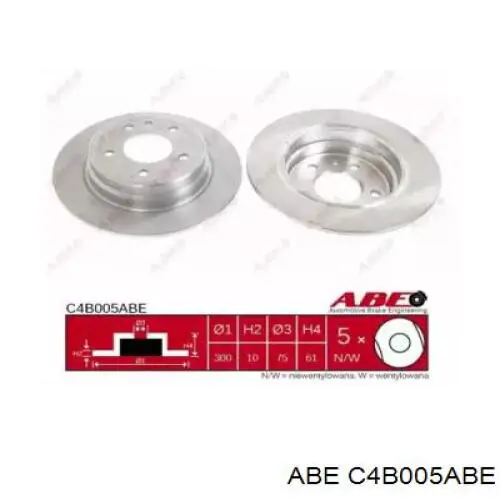 Гальмівні диски C4B005ABE ABE