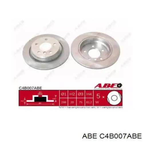 C4B007ABE ABE Дискові гальма