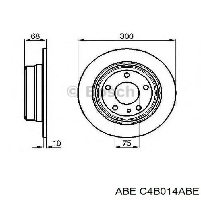 Купити C4B014ABE ABE Диск заднього гальма