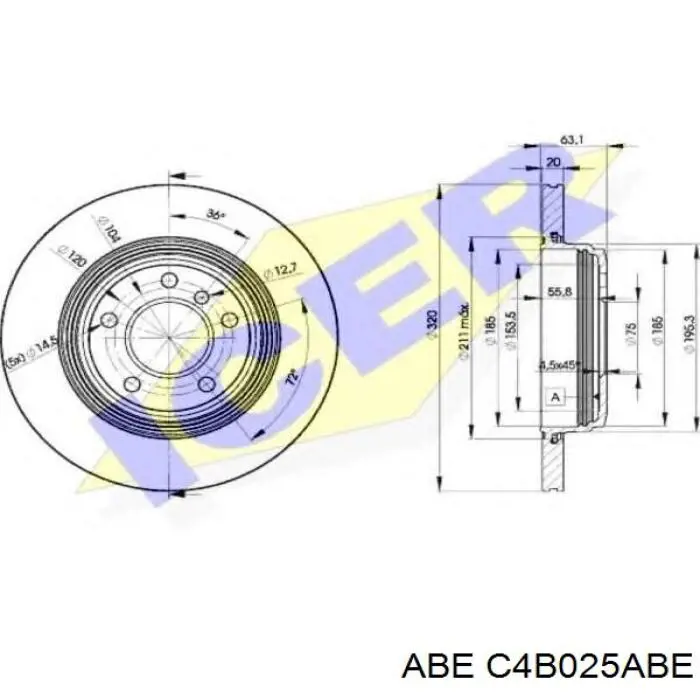 Гальмівні диски C4B025ABE ABE