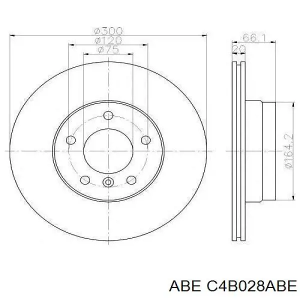 Купити C4B028ABE ABE Диск заднього гальма