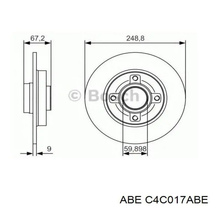 Купити C4C017ABE ABE Диск заднього гальма