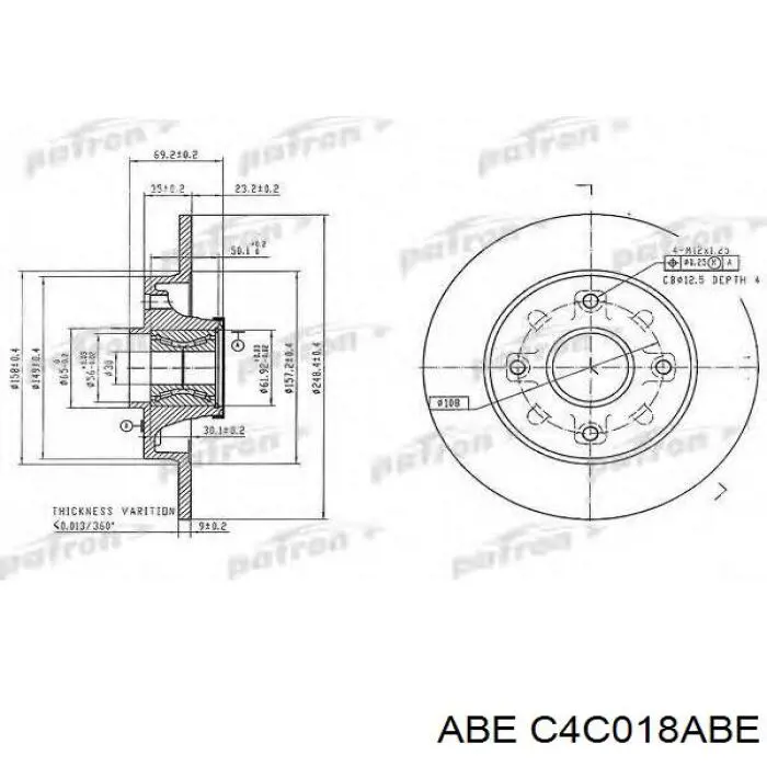 Гальмівні диски C4C018ABE ABE