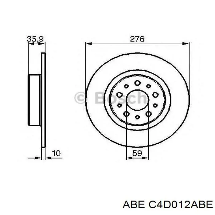 Задні дискові гальма ABE C4D012ABE ціна, від 24.32 USD