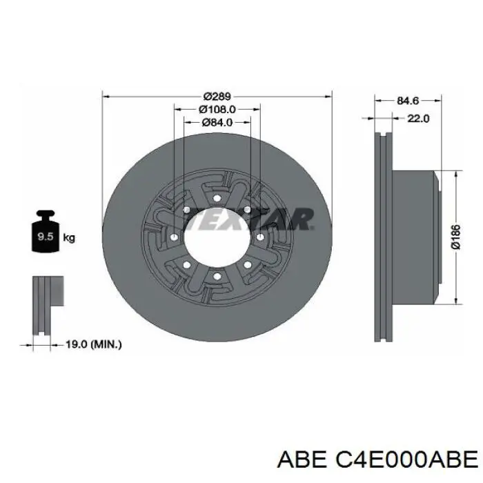 Задні дискові гальма ABE C4E000ABE ціна, від 44.83 USD