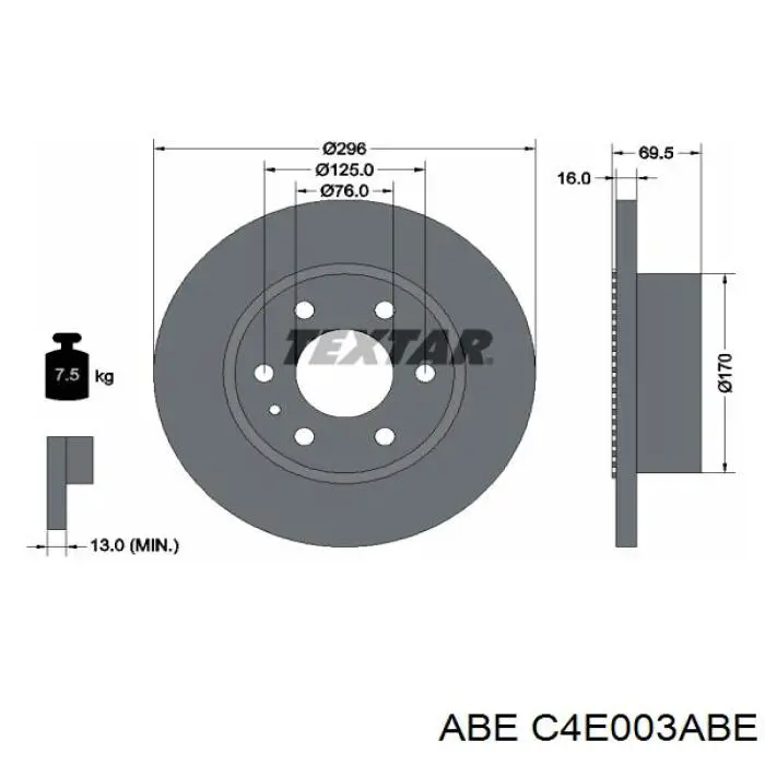 Гальмівні диски C4E003ABE ABE