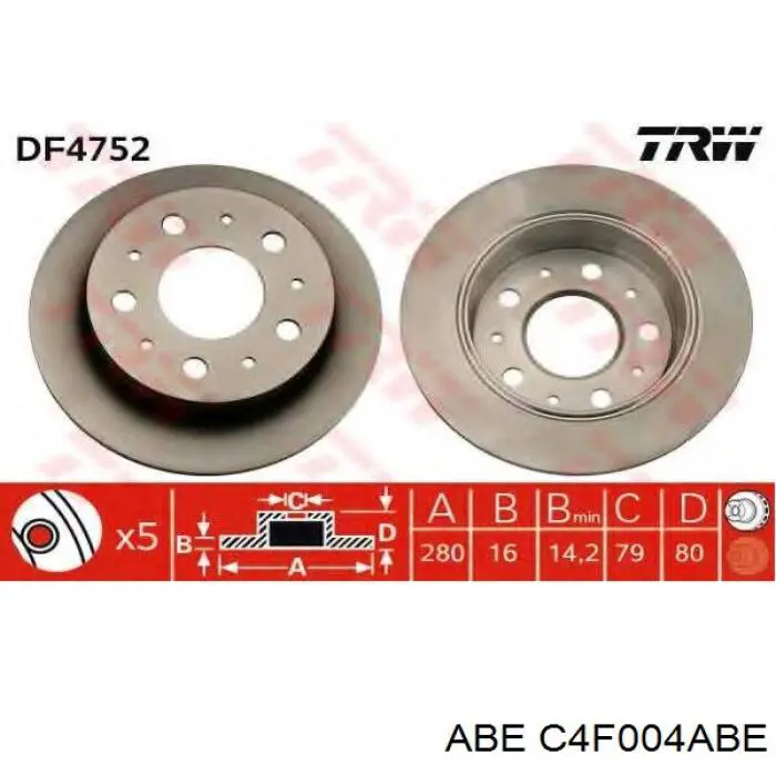 C4F004ABE ABE Дискові гальма