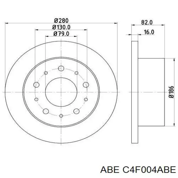 Купити C4F004ABE ABE Диск заднього гальма