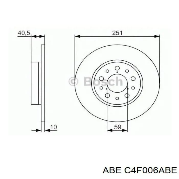 Задні дискові гальма ABE C4F006ABE ціна, від 23.31 USD