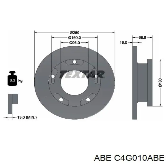 Гальмівні диски C4G010ABE ABE