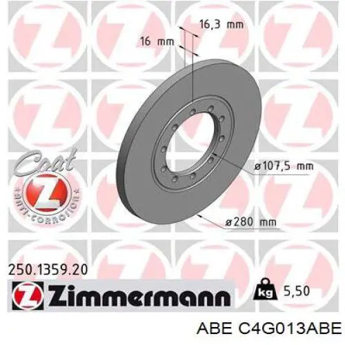 Гальмівні диски C4G013ABE ABE