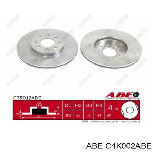 Гальмівні диски C4K002ABE ABE