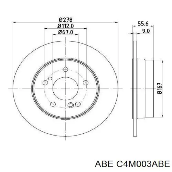 C4M003ABE ABE диск гальмівний задній