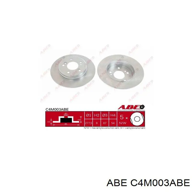 Гальмівні диски C4M003ABE ABE