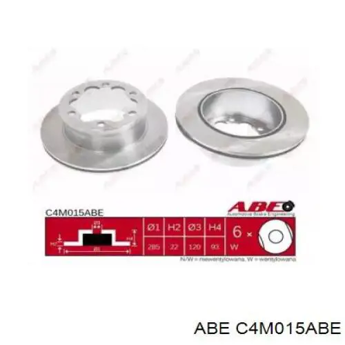 C4M015ABE ABE диск гальмівний задній