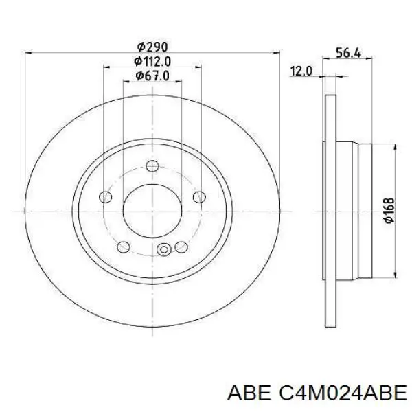 Гальмівні диски C4M024ABE ABE