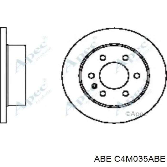Диск гальмівний задній ABE C4M035ABE