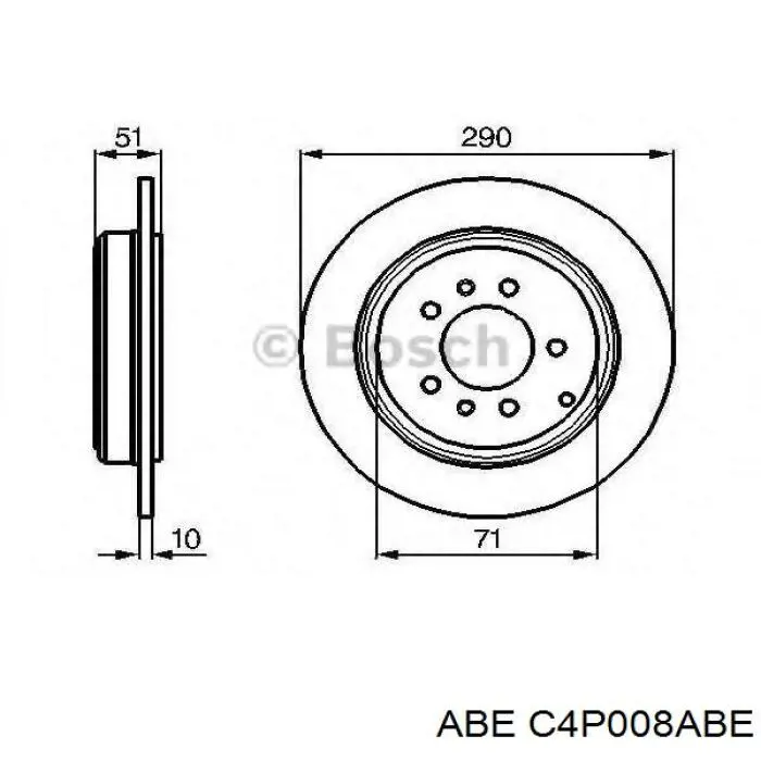 Задні дискові гальма ABE C4P008ABE ціна, від 33.21 USD