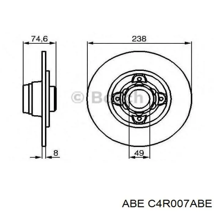 Купити C4R007ABE ABE Диск заднього гальма