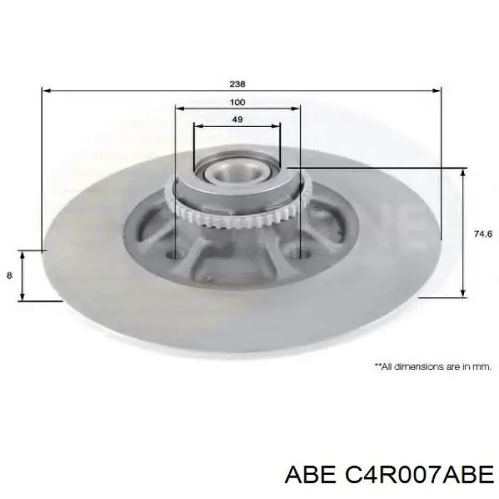Гальмівні диски C4R007ABE ABE