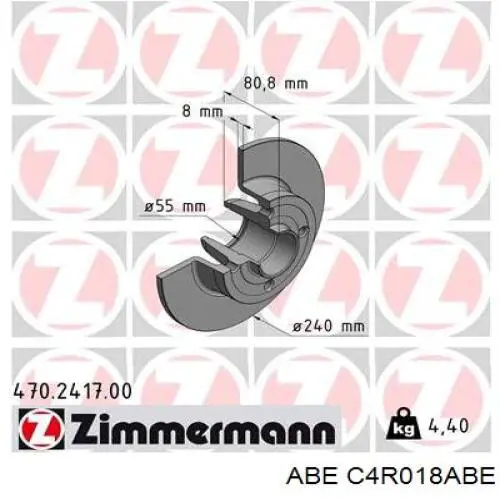 Купити C4R018ABE ABE Диск заднього гальма