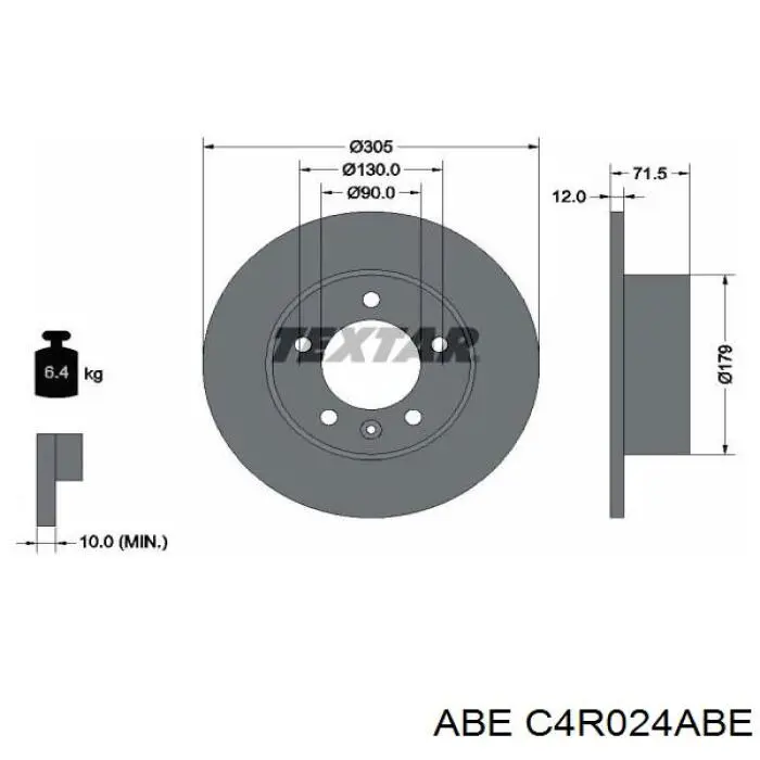 Купити C4R024ABE ABE Диск заднього гальма
