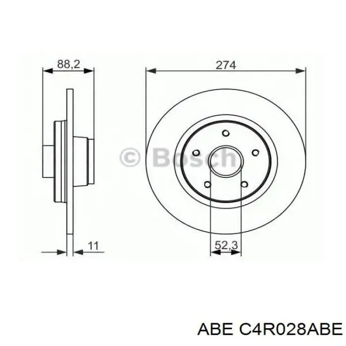 Гальмівні диски C4R028ABE ABE