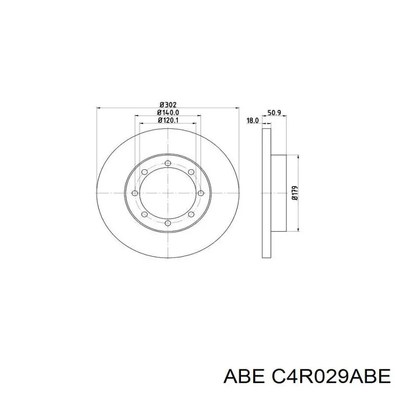 Диск гальмівний задній ABE C4R029ABE