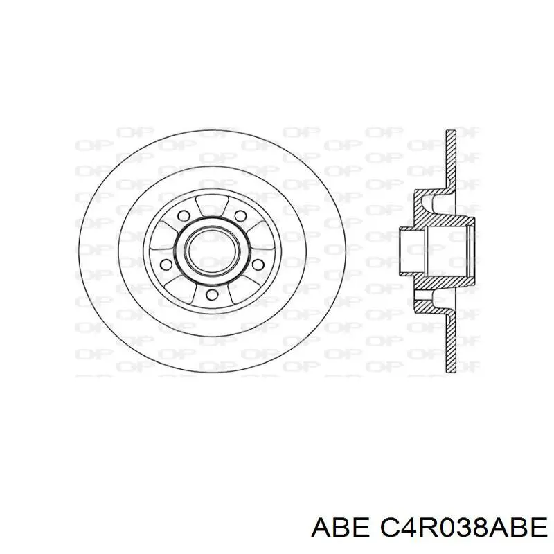 Купити C4R038ABE ABE Диск заднього гальма