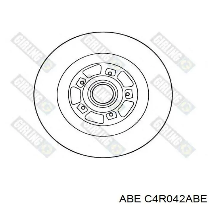 Диск гальмівний задній ABE C4R042ABE