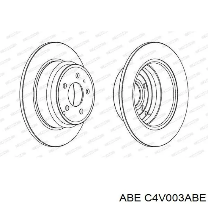 Диск гальмівний задній ABE C4V003ABE
