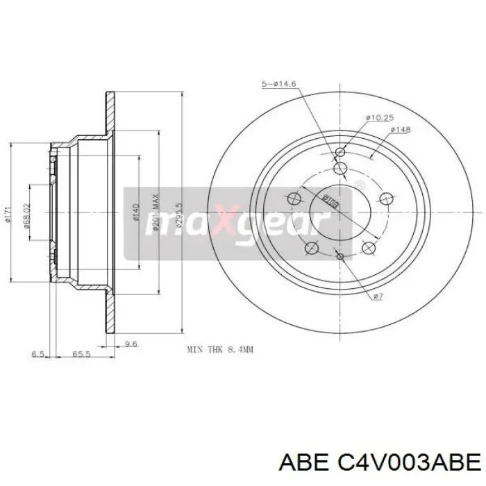 Гальмівні диски C4V003ABE ABE
