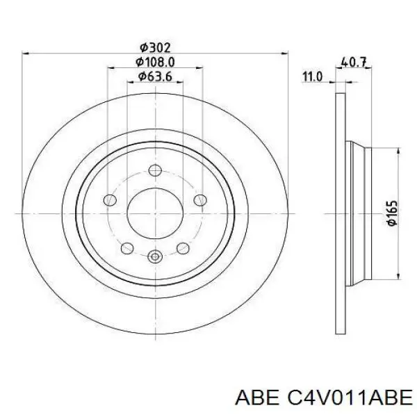 Купити C4V011ABE ABE Диск заднього гальма