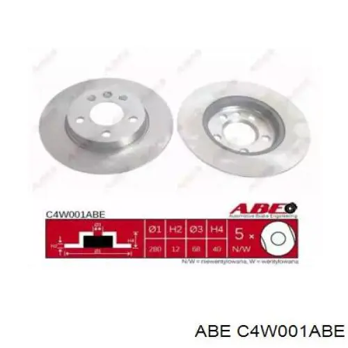 C4W001ABE ABE Дискові гальма