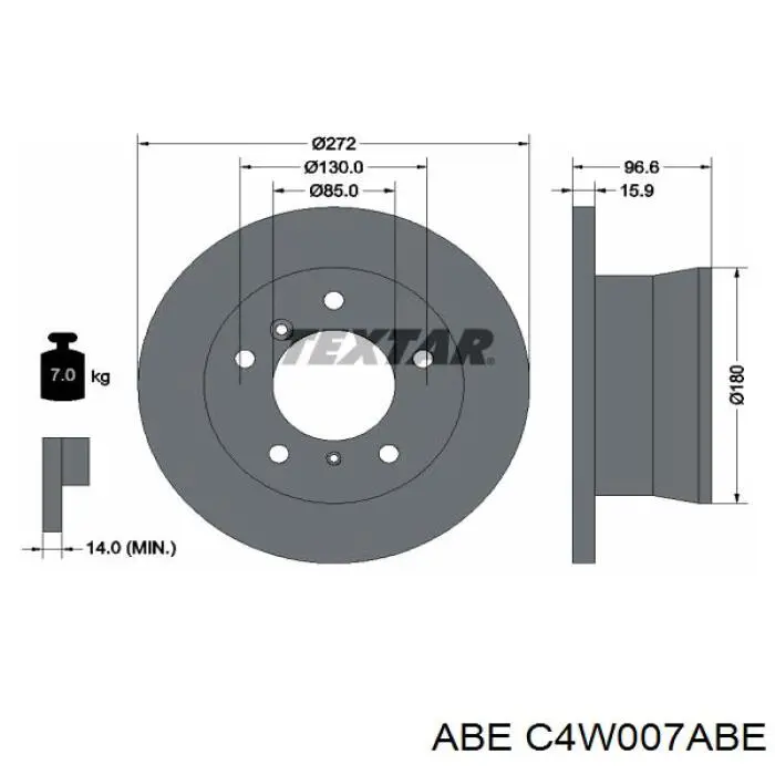 Гальмівні диски C4W007ABE ABE