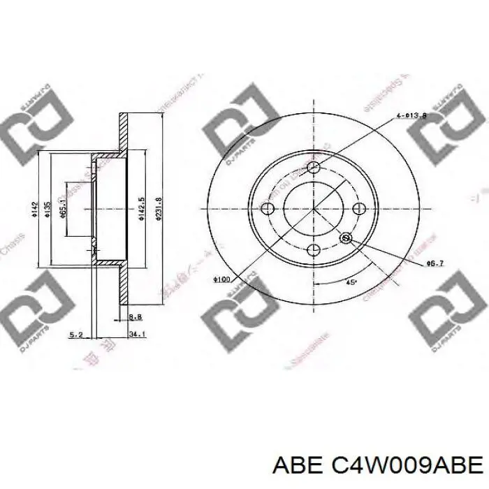 C4W009ABE ABE Дискові гальма