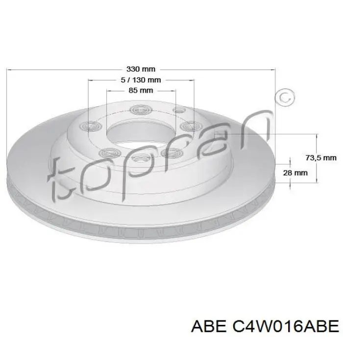 Купити C4W016ABE ABE Диск заднього гальма