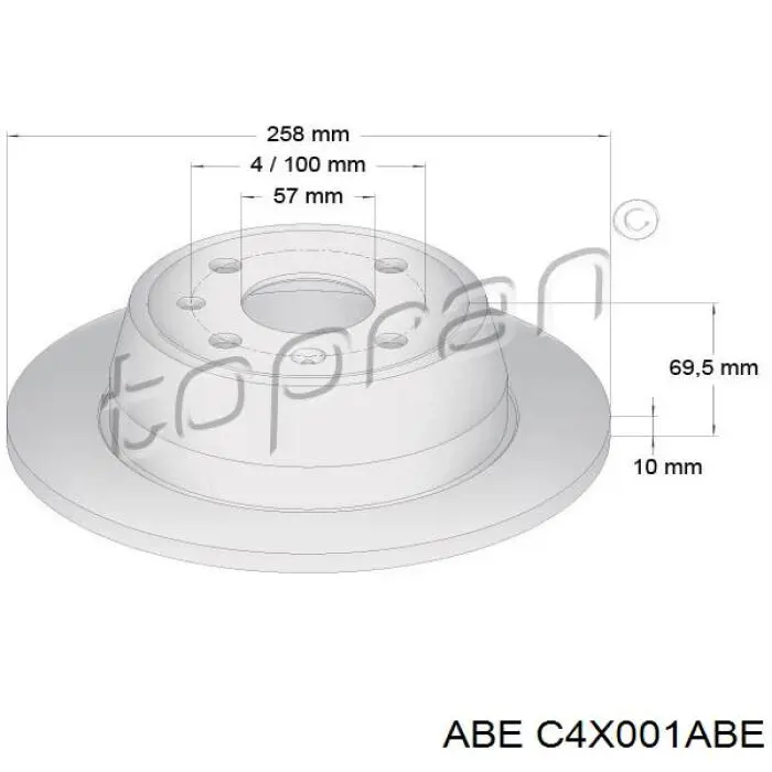 Гальмівні диски C4X001ABE ABE