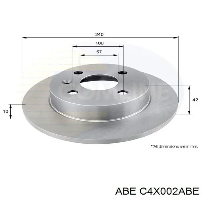 Купити C4X002ABE ABE Диск заднього гальма