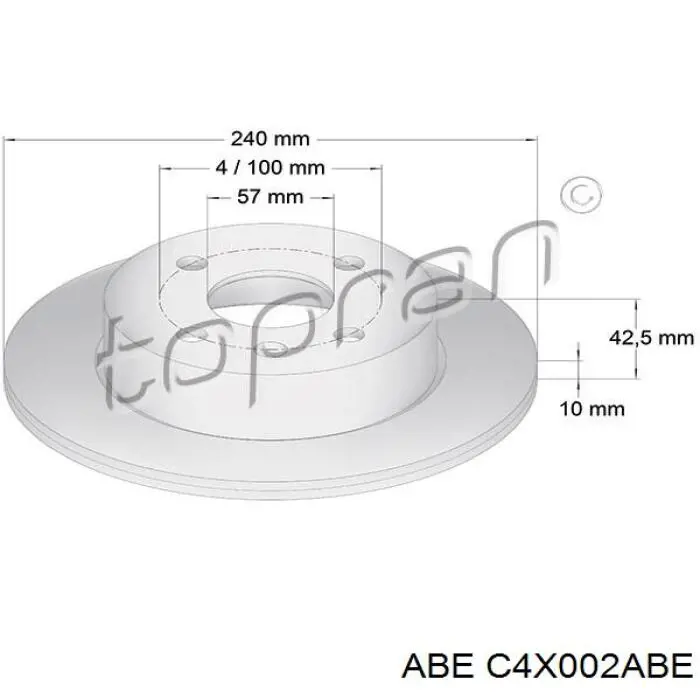 Гальмівні диски C4X002ABE ABE