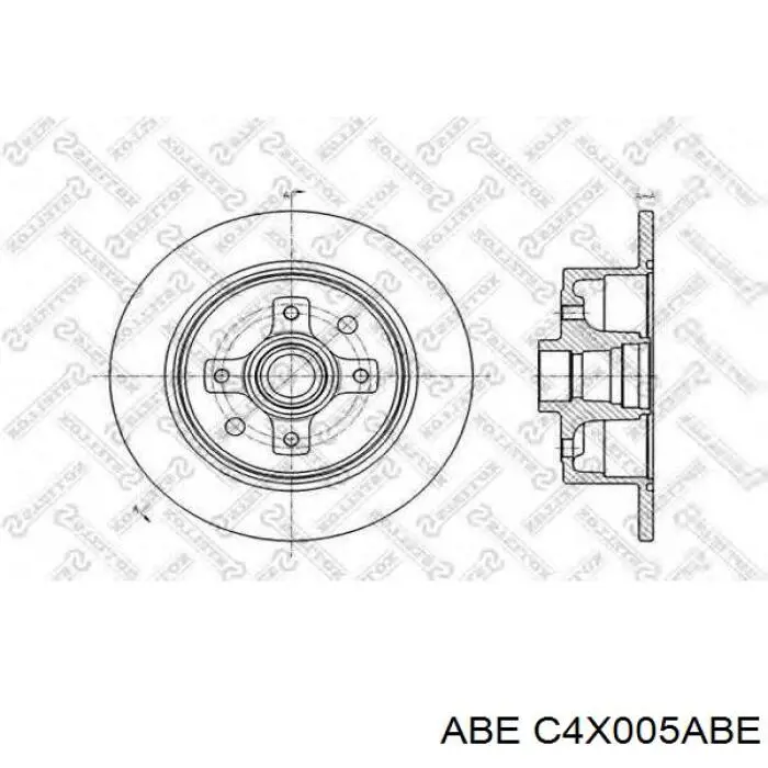 Диск гальмівний задній ABE C4X005ABE