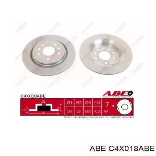 Задні дискові гальма ABE C4X018ABE ціна, від 29.57 USD