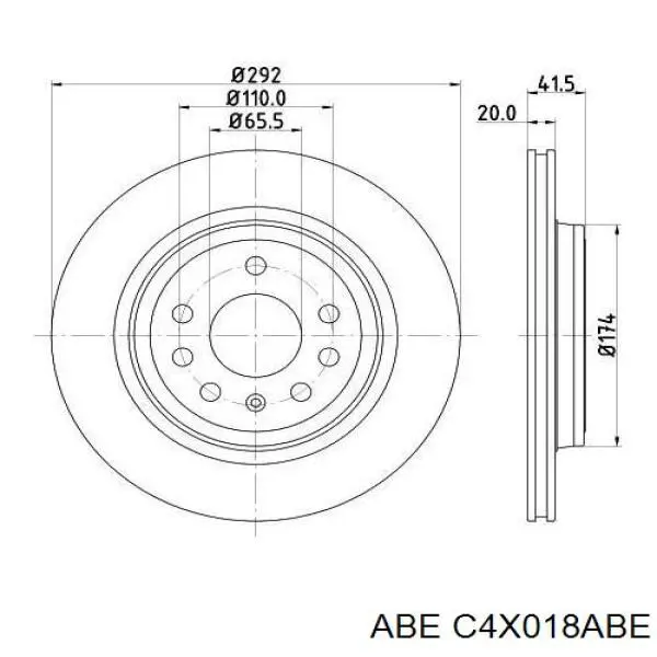 Гальмівні диски C4X018ABE ABE