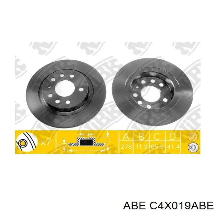Гальмівні диски C4X019ABE ABE