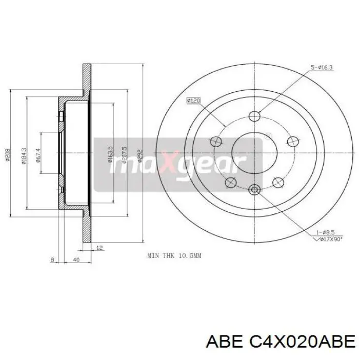 Гальмівні диски C4X020ABE ABE