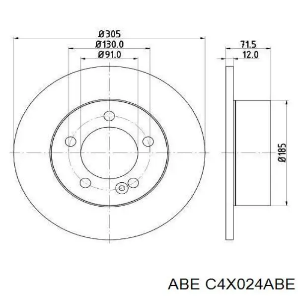 Купити C4X024ABE ABE Диск заднього гальма