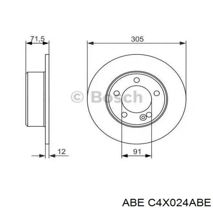 Гальмівні диски C4X024ABE ABE