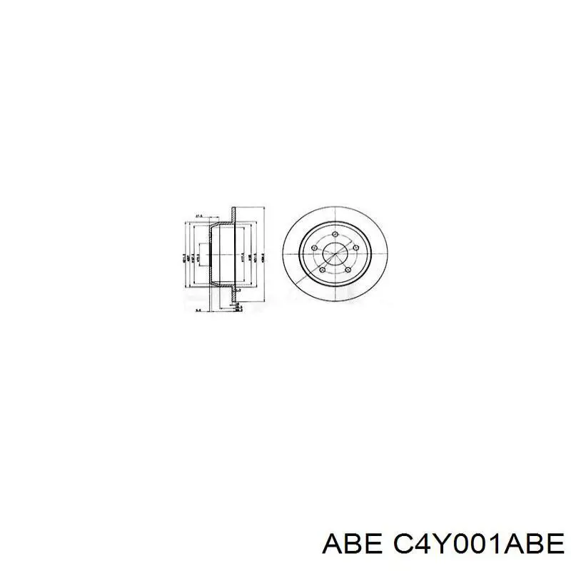 Диск гальмівний задній ABE C4Y001ABE
